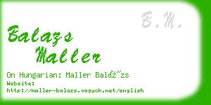 balazs maller business card